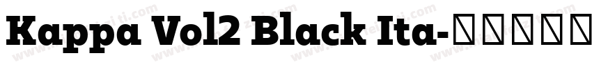 Kappa Vol2 Black Ita字体转换